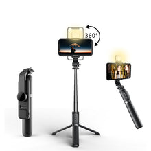 Carregar imagem no visualizador da galeria, Pau de Selfie tripé de selfie sem fio bluetooth suporte dobrável monopé portátil com bastão de selfie para ios android