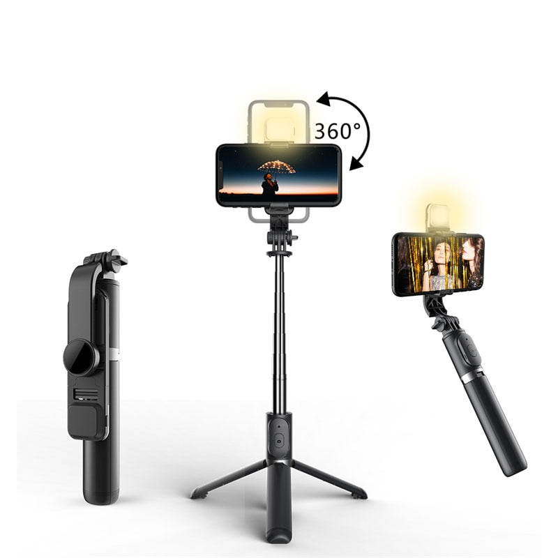 Pau de Selfie tripé de selfie sem fio bluetooth suporte dobrável monopé portátil com bastão de selfie para ios android